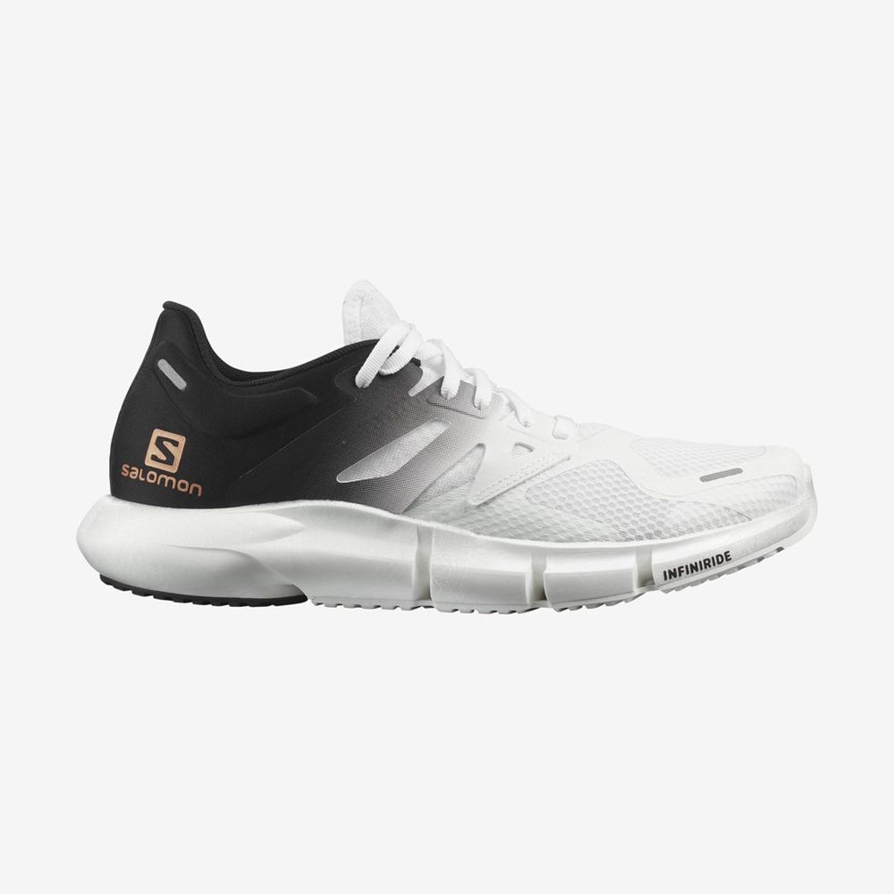 Salomon Singapore Mens Road Running Shoes - PREDICT 2 White/Black | 53079-WOQG